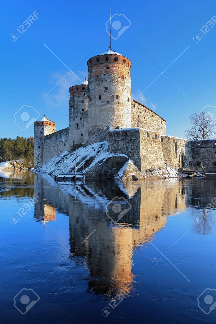 Olavinlinna Castle In Winter Picture