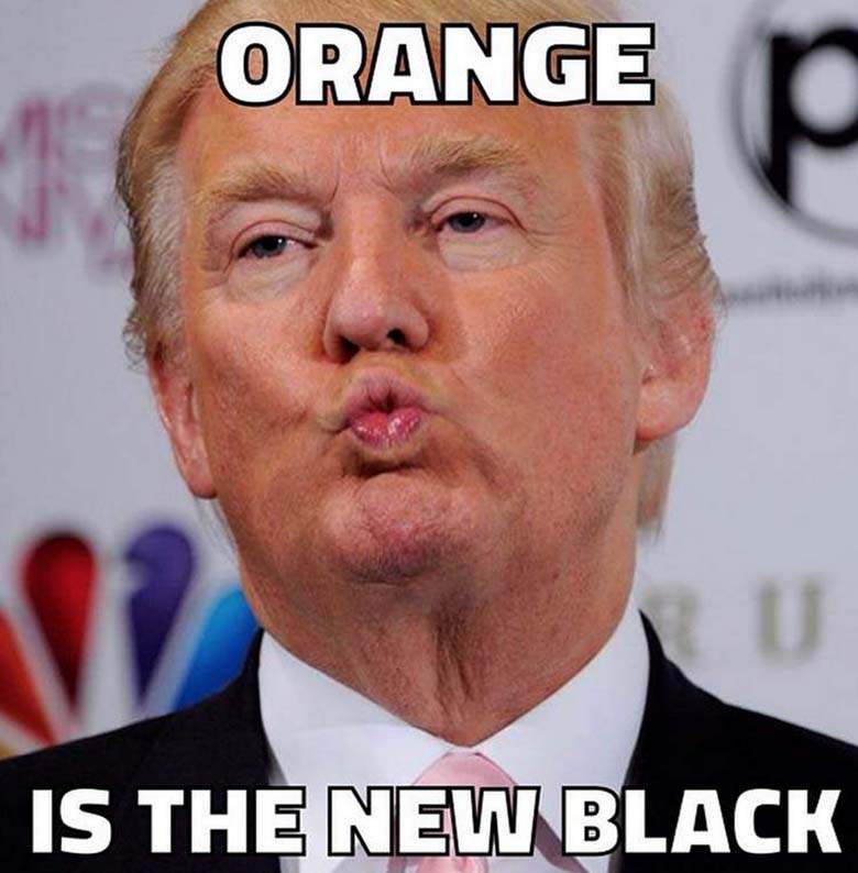 Orange Is The New Balack Funny Donald Trump Picture