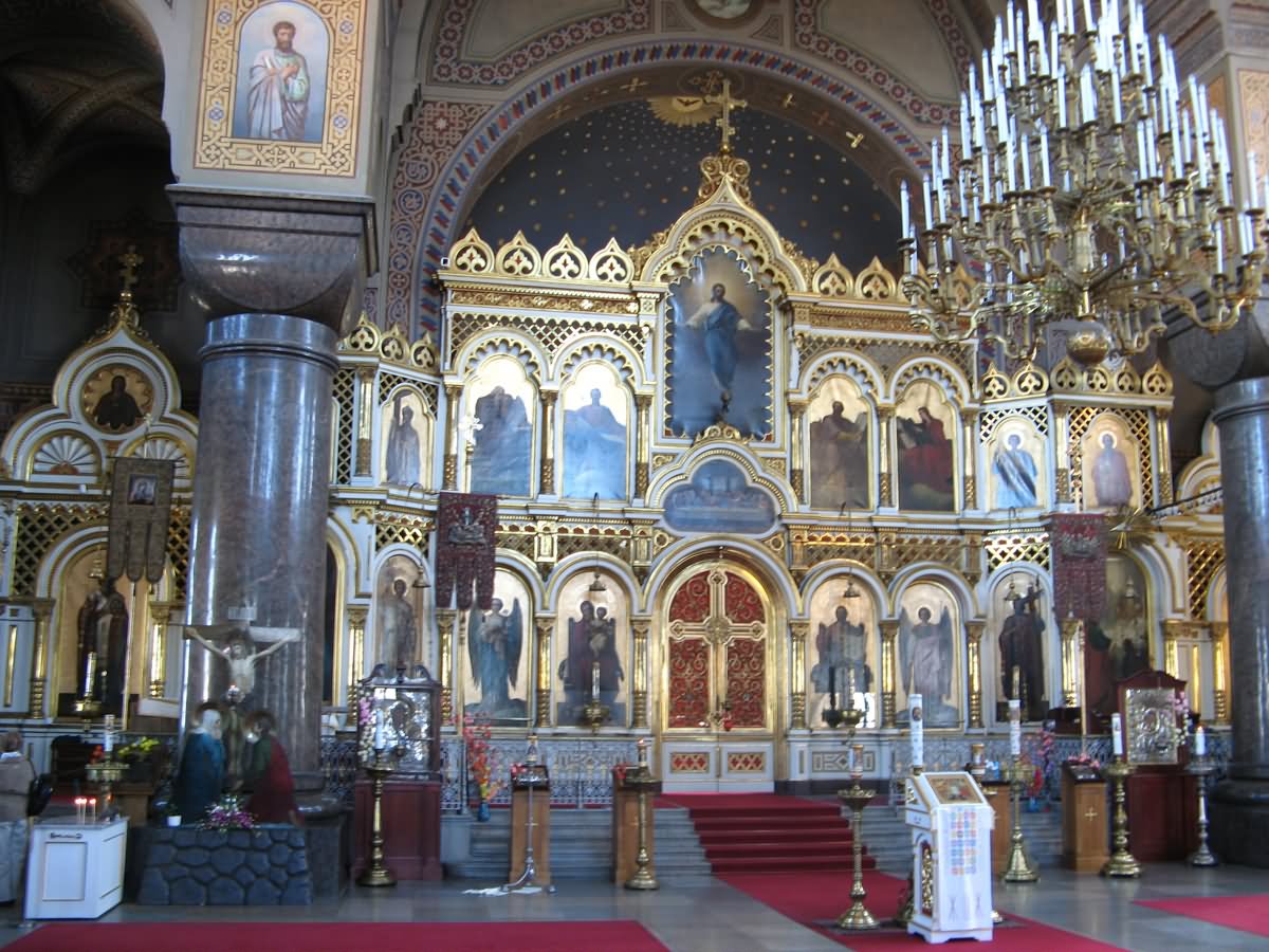 Orthodox Uspenski Cathedral Interior View Image