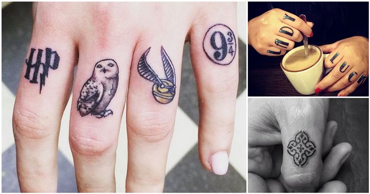 Owl With Quidditch Ball Tattoo On Fingers