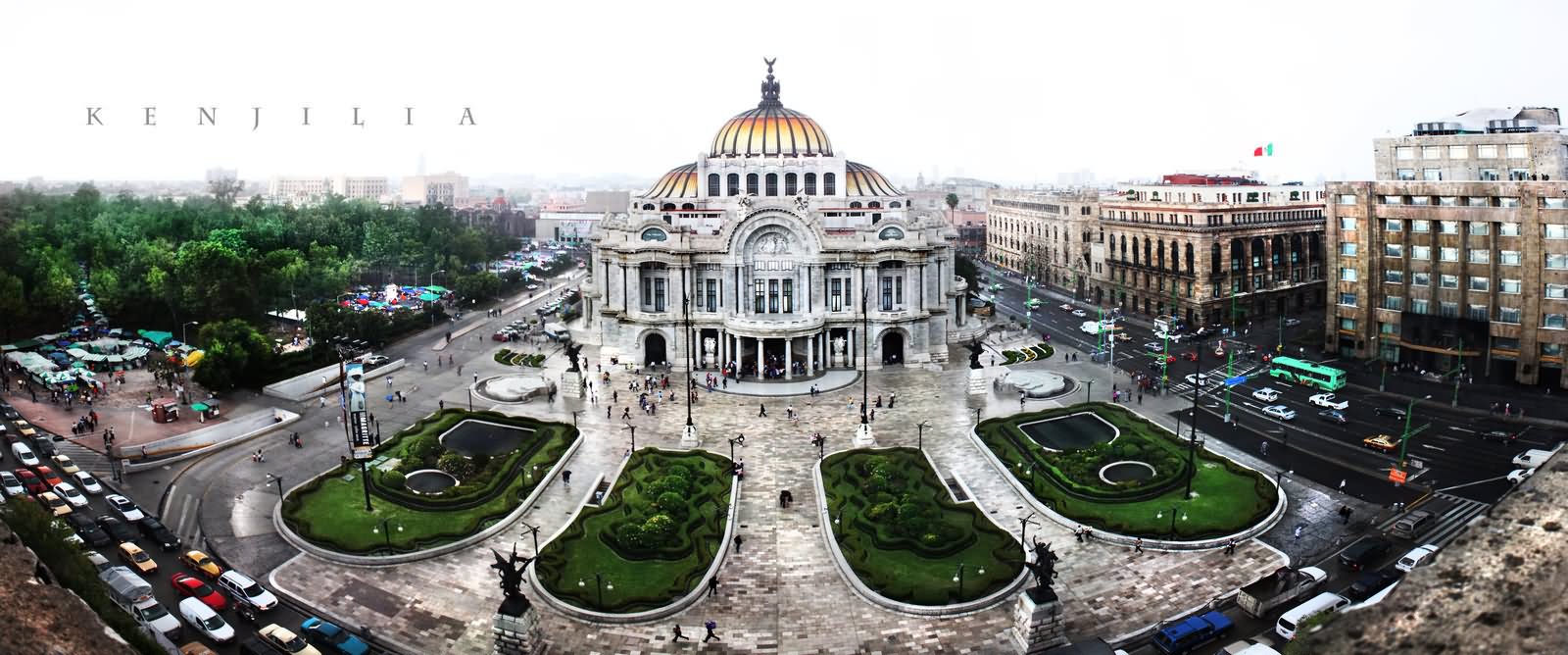 Panorama View Of The Palacio de Bellas Artes