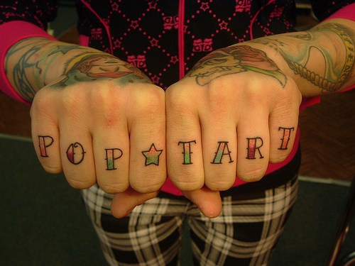 Pop Star Knuckle Tattoo