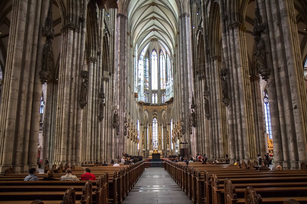 Prayer Hall Inside The Cologne Cathedral, Germany