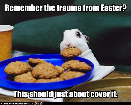 Remember The Trauma From Easter This Should Just About Cover It Funny Bunny Meme Image