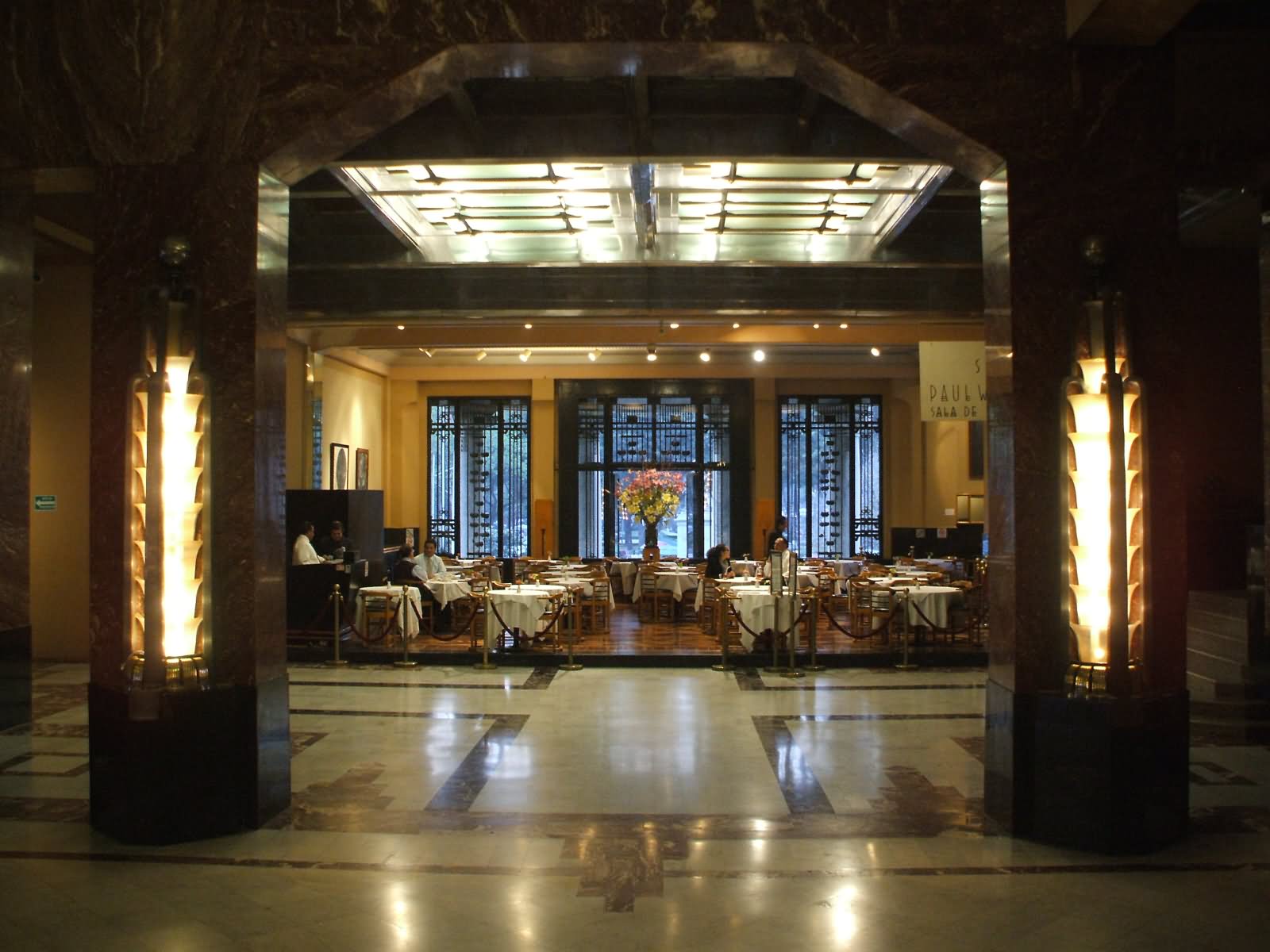Restaurant Inside The Palacio de Bellas Artes In Mexico