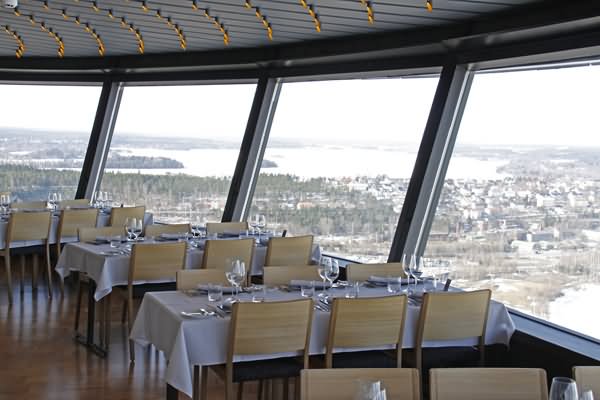 Revolving Restaurant Inside The Nasinneula Tower In Finland