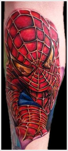 Right Arm Spiderman Tattoo