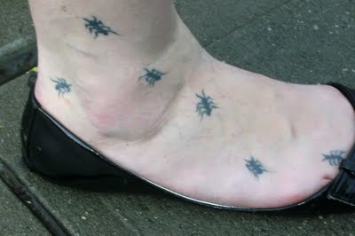 Right Foot Ant Tattoo For Girls