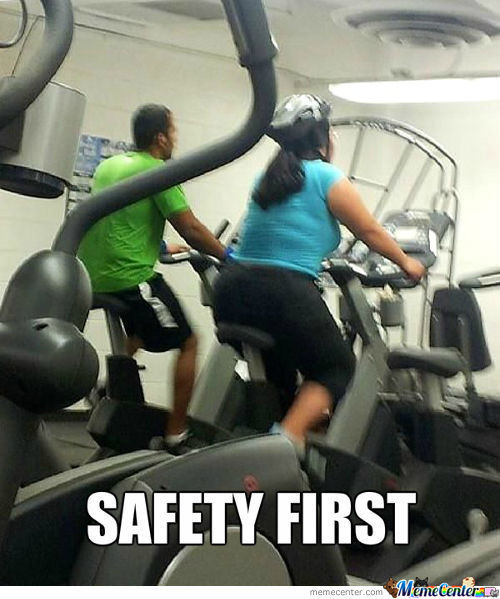Safety At The Gym Funny Meme Image