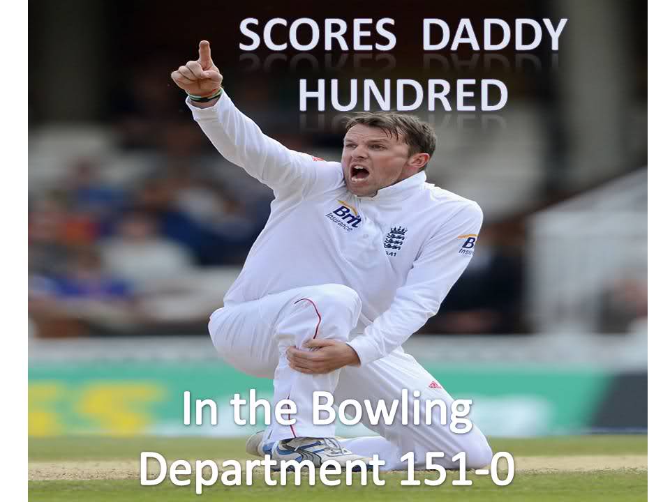 Scores Daddy Hundred In The Bowling Department 151-0 Funny Cricket Meme Picture
