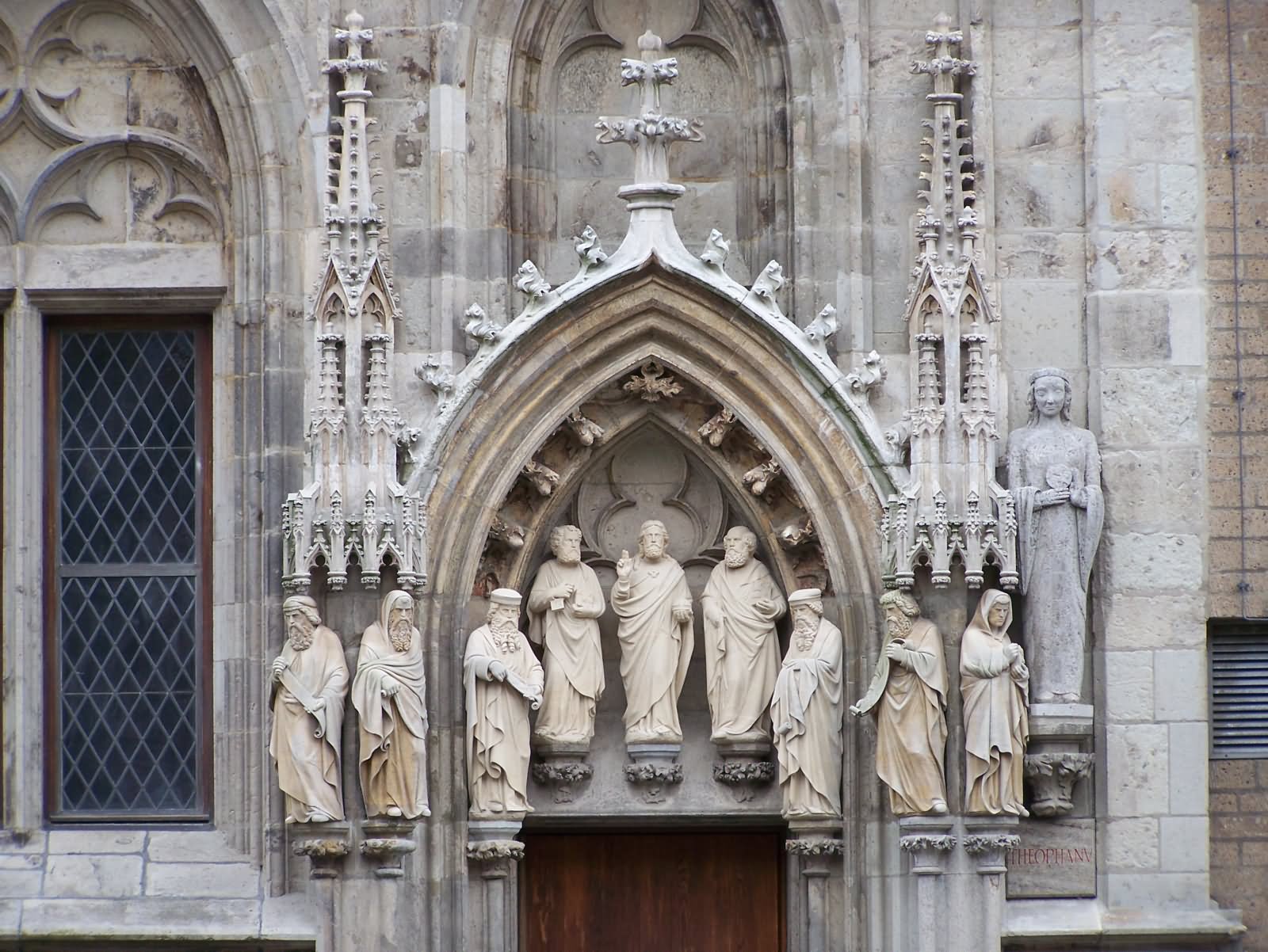 Sculptures On The Cologne Cathedral In Cologne