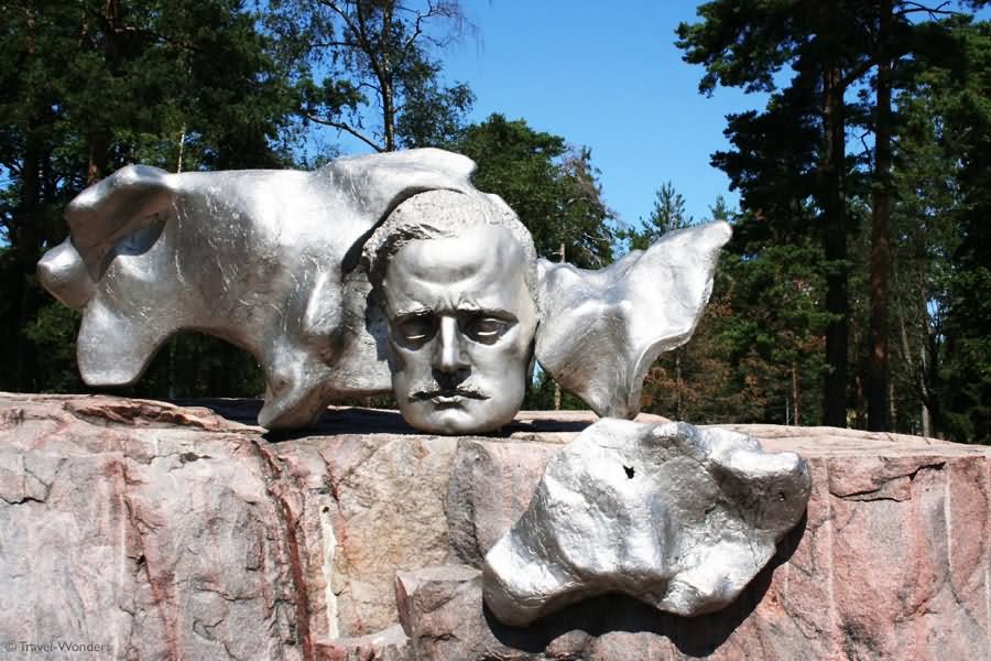 Sibelius Face Near The Sibelius Monument In Helsinki