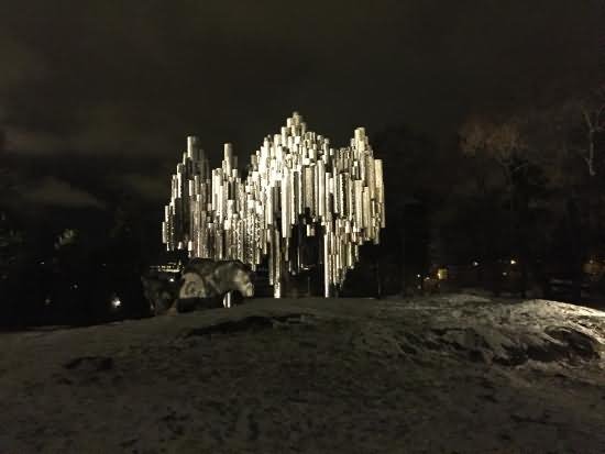 10 Incredible Night View Images And Photos Of The Sibelius Monument In Helsinki, Finland