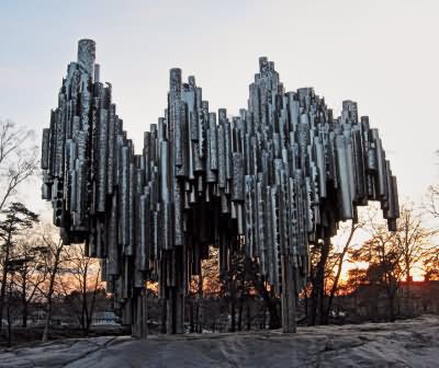 Sibelius Monument During Sunset