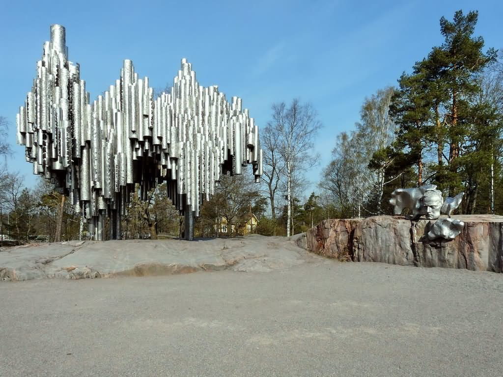 Sibelius Pipe Monument Picture In Helsinki, Finland