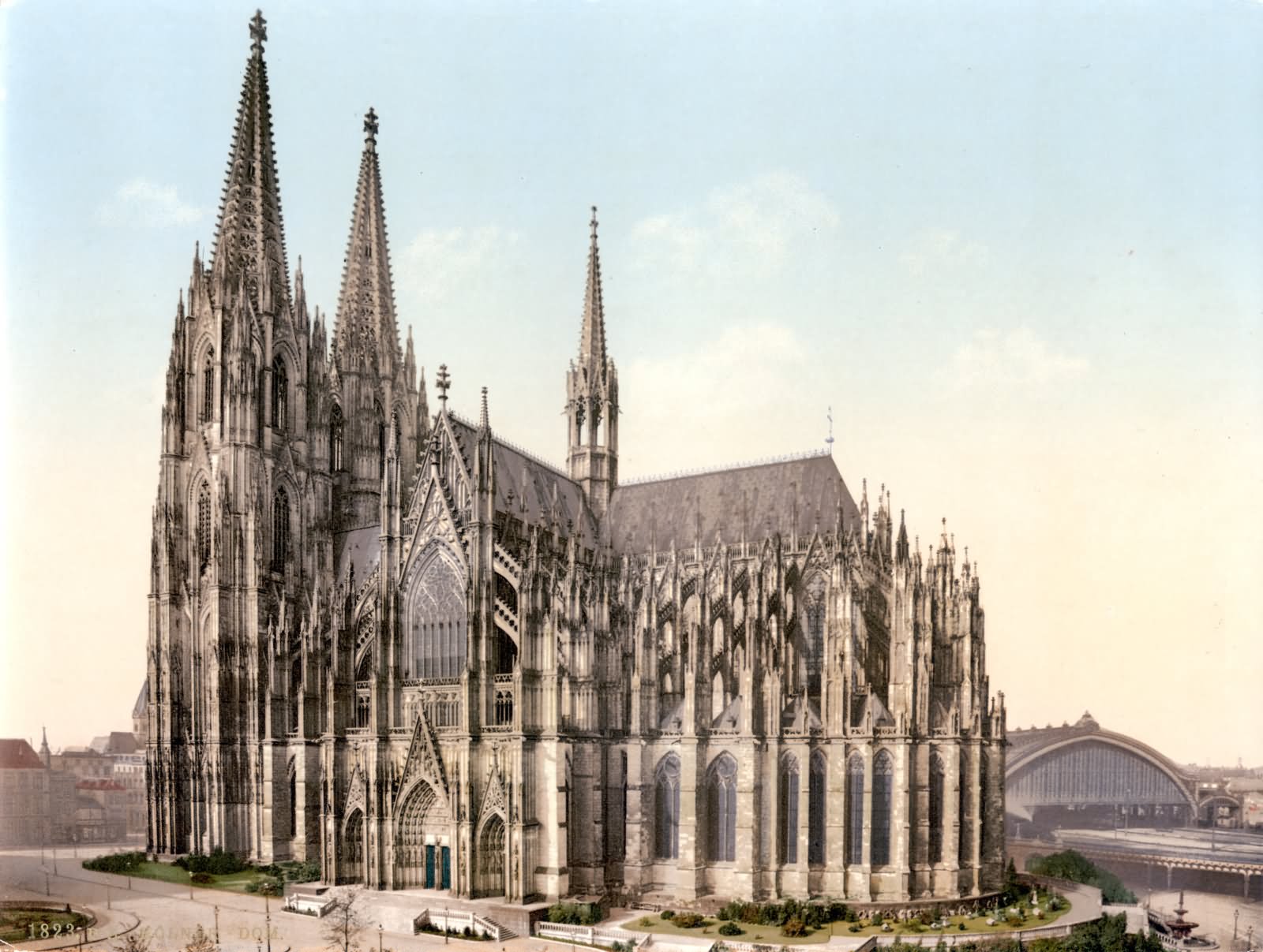Side View Of The Cologne Cathedral In Cologne, Germany
