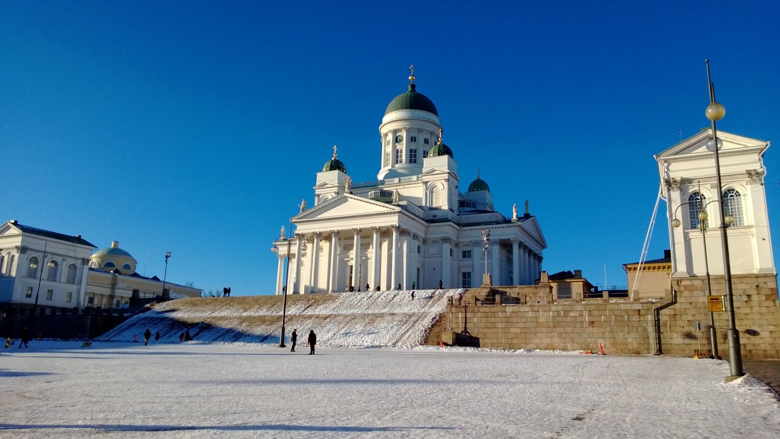 Side View Of The Helsinki Cathedral In Finland