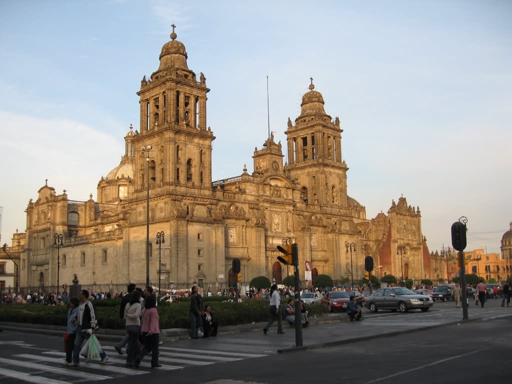 Side View Of The Metropolitan Cathedral In Mexico