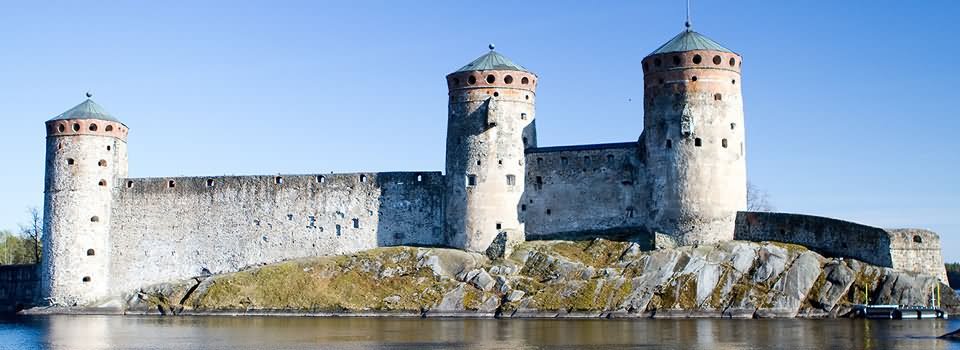 Side View Of The Olavinlinna In Finland