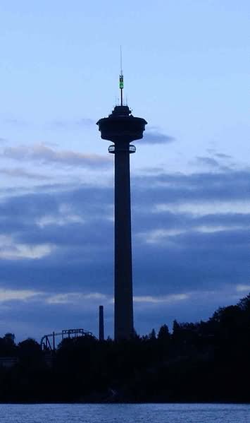 Silhouette View Of The Nasinneula Tower At Dusk