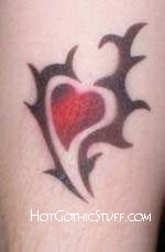Simple Gothic Heart Tattoo Design