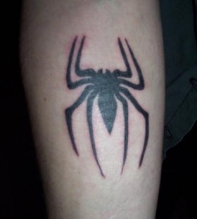 Small Spiderman Logo Tattoo