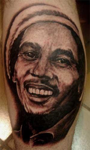 Smiling Bob Marley Tattoo On Srdjantattoo
