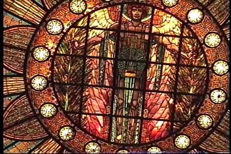 Stained Glass Inside The Palacio de Bellas Artes In Mexico