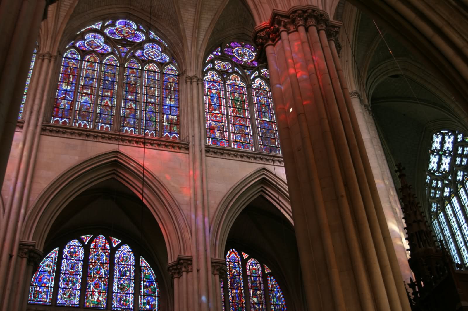 Stained Glass Windows Inside The Cologne Cathedral
