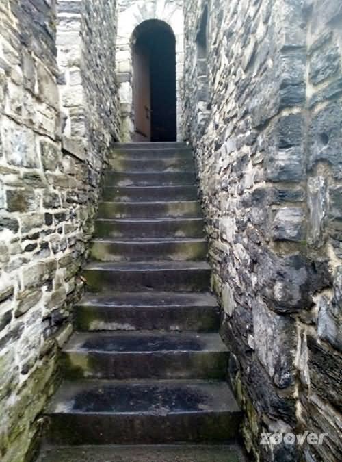 Stairs At The Gravensteen Castle In Ghent Belgium