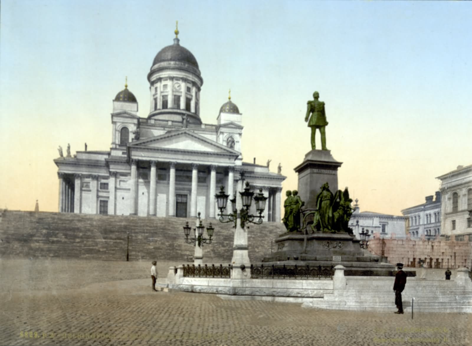 Statue Of Alexander II In Front Of The Helsinki Cathedral