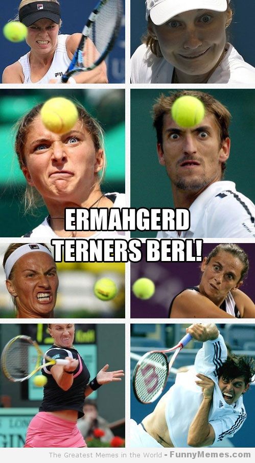 Tennis Players Very Funny Face Expression Meme Image