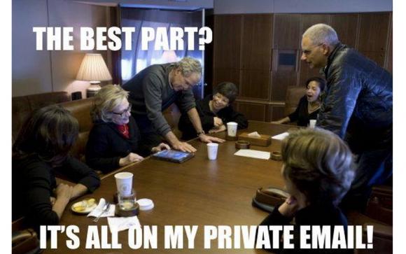 The Best Part It's All On Private Email Funny Hillary Clinton Meme Image