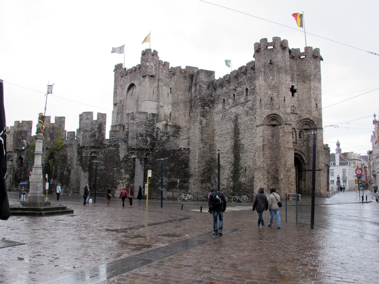 The Gravensteen Castle View After Raining