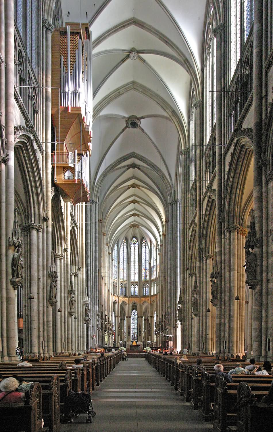 The Nave Inside The Cologne Cathedral In Cologne