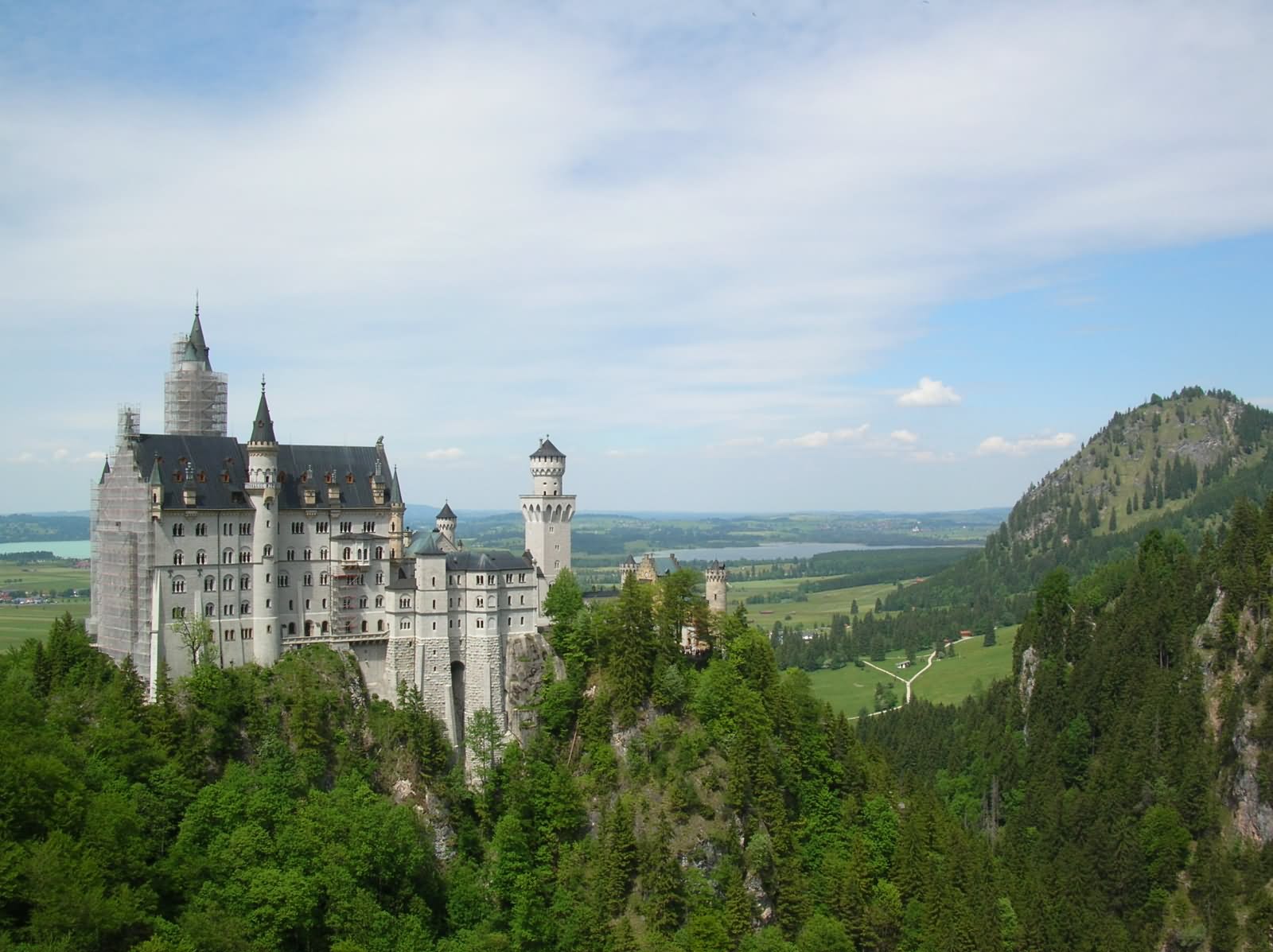 The Neuschwanstein Castle In Bavaria, Germany