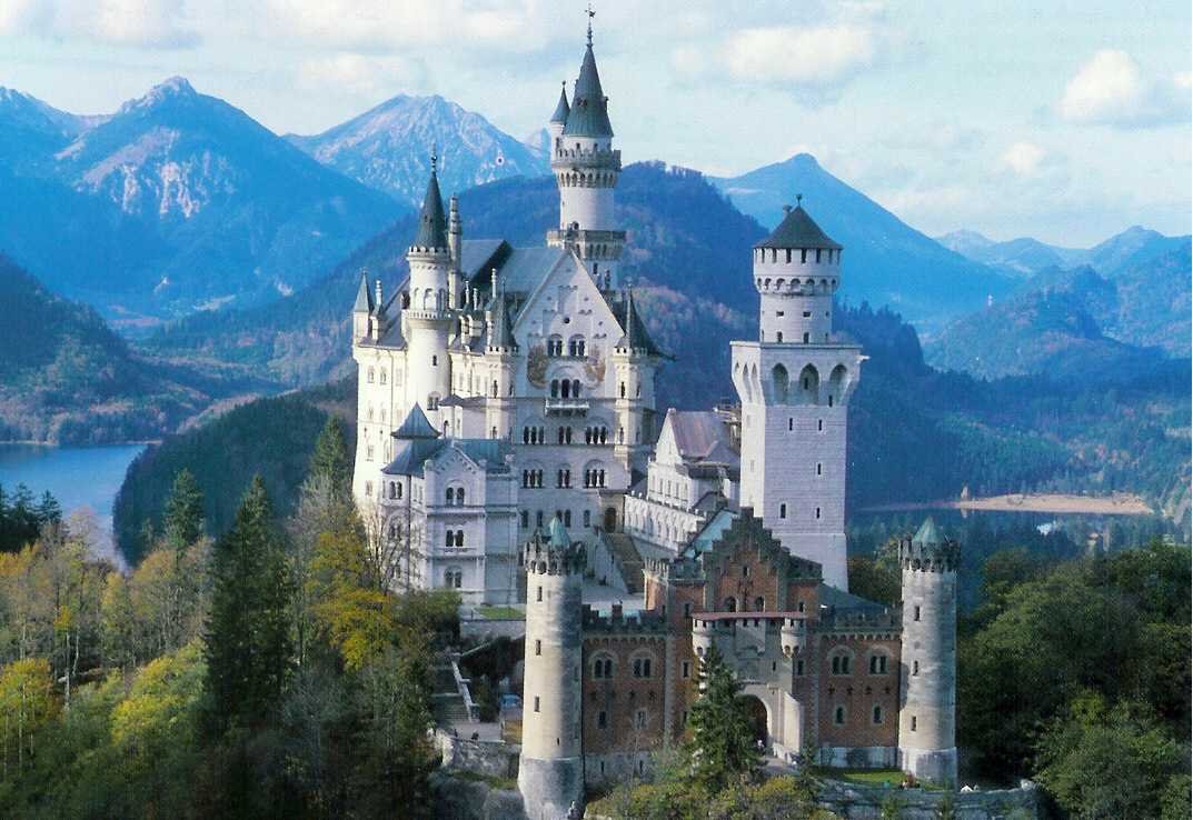 The Neuschwanstein Castle In Upper Bavaria