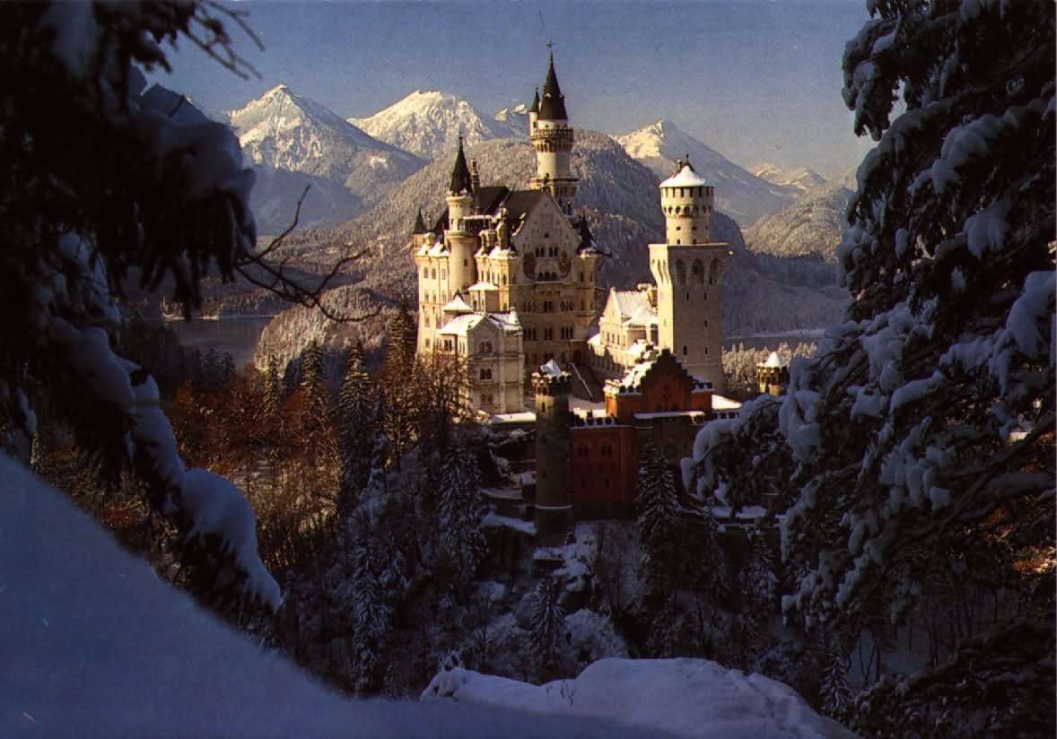 The Neuschwanstein Castle View During Winter Morning
