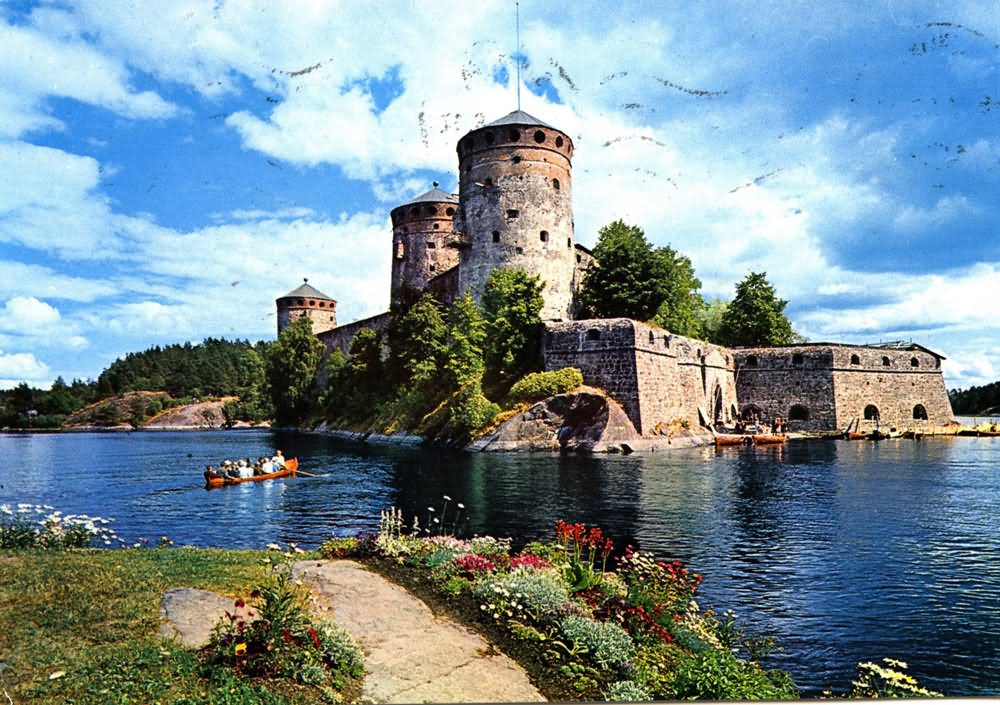 The Olavinlinna Castle In Savonlinna View From Tallisaari Island