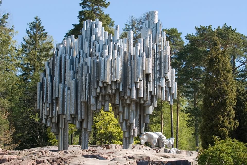 The Sibelius Monument In Sibelius Park Of Helsinki