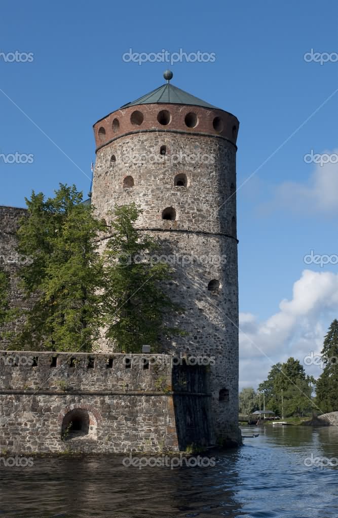 The Tower Of The Fortress Of Olavinlinna In Savonlinna, Finland