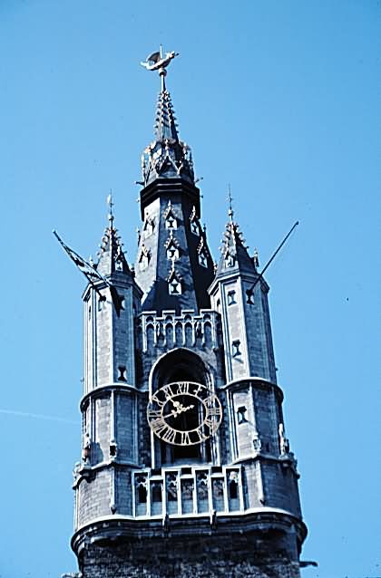 Top View Of The Belfry of Ghent In Belgium