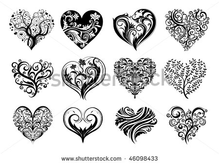 Unique Black Gothic Heart Tattoo Designs