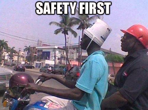 Very Funny Bike Riding Safety Meme Picture For Whatsapp