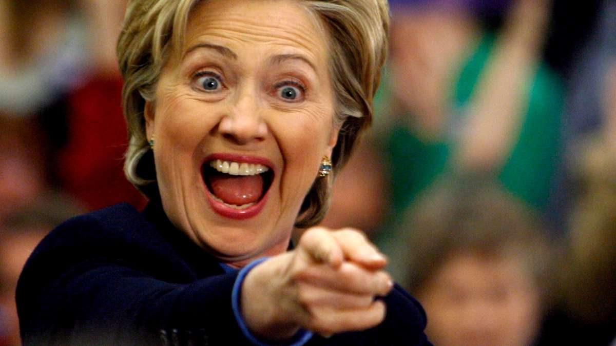Very Funny Hillary Clinton Surprised Face Picture