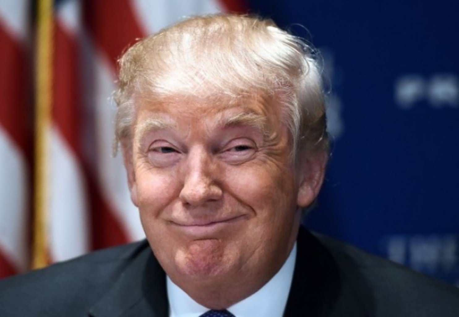 Very Funny Smiling Donald Trump Picture