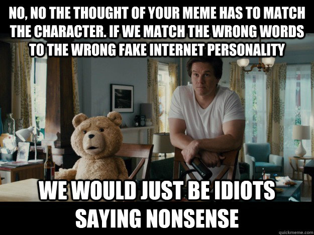 We Would Just Be Idiots Saying Nonsense Funny Meme Photo