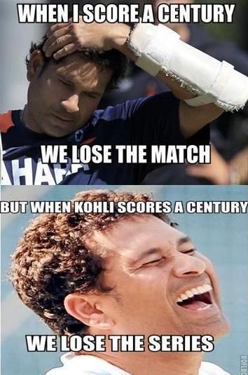 When I Score A Century We Lose The Match Funny Cricket Meme Picture
