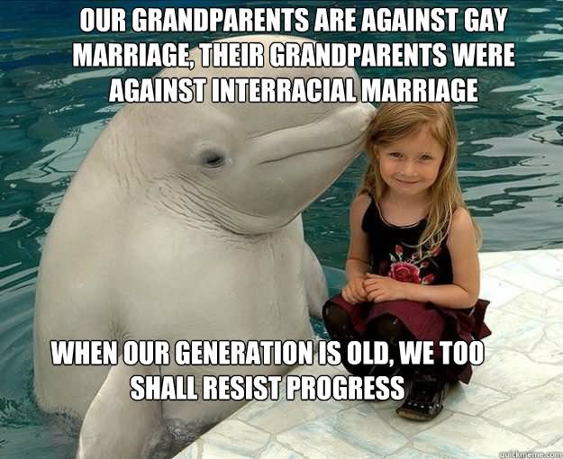 When Our Generation Is Old We Too Shall Resist Progress Funny Dolphin Meme Image