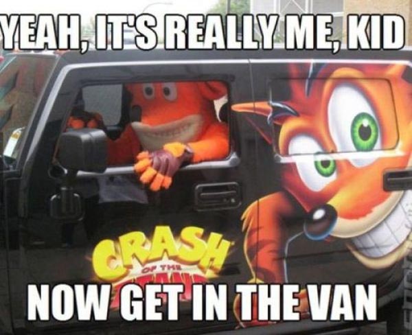 Yeah It's Really Me Kid Now Get In The Van Funny Van Meme Image